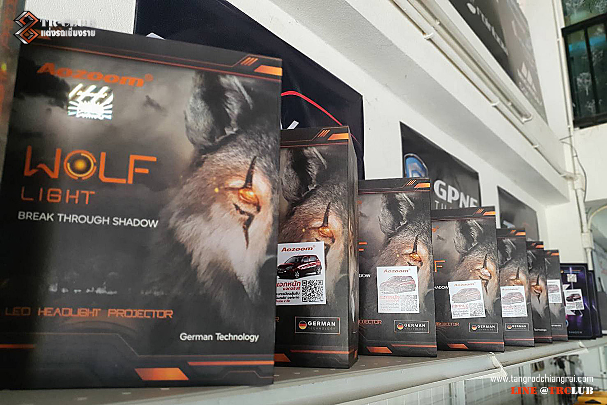 ไฟหน้าโปรเจคเตอร์ LED รุ่น WOLF LIGHT ( BI BEAM LED ) AOZOOM