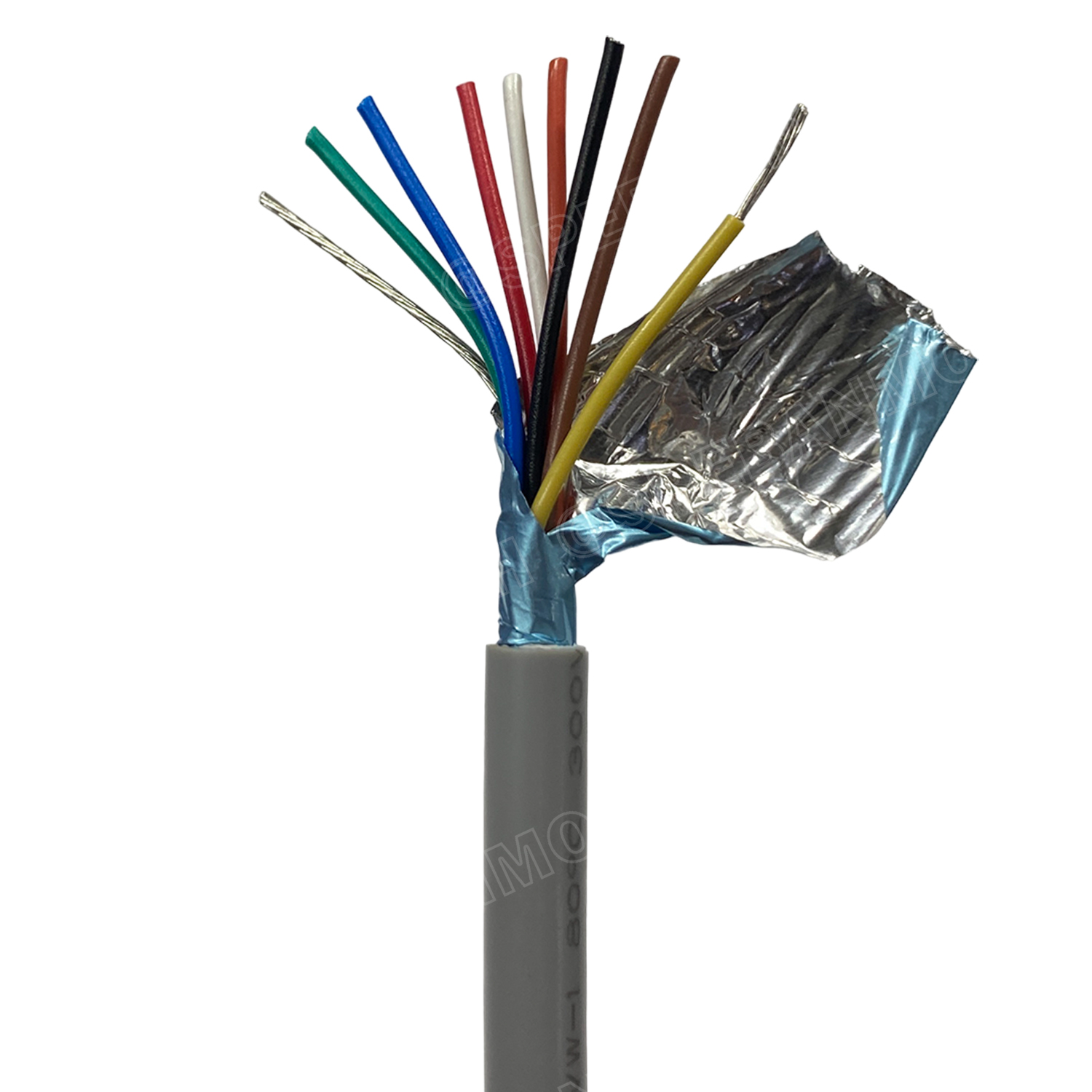 [ 2เมตร ] TW-2464SS-24AWG-08C สายมัลติคอร์ 8 คอร์ ขนาด 24AWG 8C x 24AWG UL2464 300V 80°C AWG24 เบอร์ 24 สายชีลเดียว Single Shielded Multicore Cable 8C Computer Cable TCU Tinned Stranded Copper AWM 2464 24AWG VW-1 80°C 300V E150612 Thai Wonderful AWM I