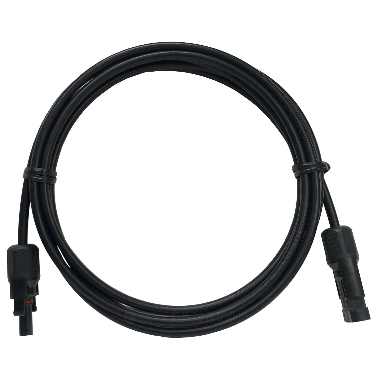 [ 1เส้น ] BFPV-4.0 สายไฟโซลาเซลล์ ผู้ เมีย สีดำ Black พร้อมหัว MC4 Solar PV Cable PV1-F With MC4 Connector Male And Female มาตรฐาน TUV TINNED COPPER สายPV ฉนวนสองชั้น 1000VAC 1500VDC สายใช้งานภายนอก Dubble Jacket สาย MC4 1x4.0mm2 Solar Cable PV1-F Copper