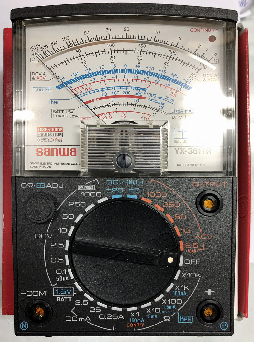 มิเตอร์วัดไฟ ดิจิตอลมิเตอร์วัดไฟ Analog Multitester Analog Multitester (SANWA) รุ่น YX-361TR, YX-360TRF