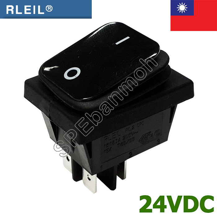 [ 1 ชิ้น ] RL2P-21 ดำ Black RLEIL Rocker Switch Switch RL2P RL2P-21 RL2P-21N สวิทช์กระดกกันน้ำ Waterproof Switch ON-OFF With Lamp 16A 220V สวิทกันน้ำ Water Proof Rocker Switch สวิต เปิดปิด กันน้ำ สวิตกันน้ำ สวิตช์กันน้ำ waterproof Switch On Off Switch