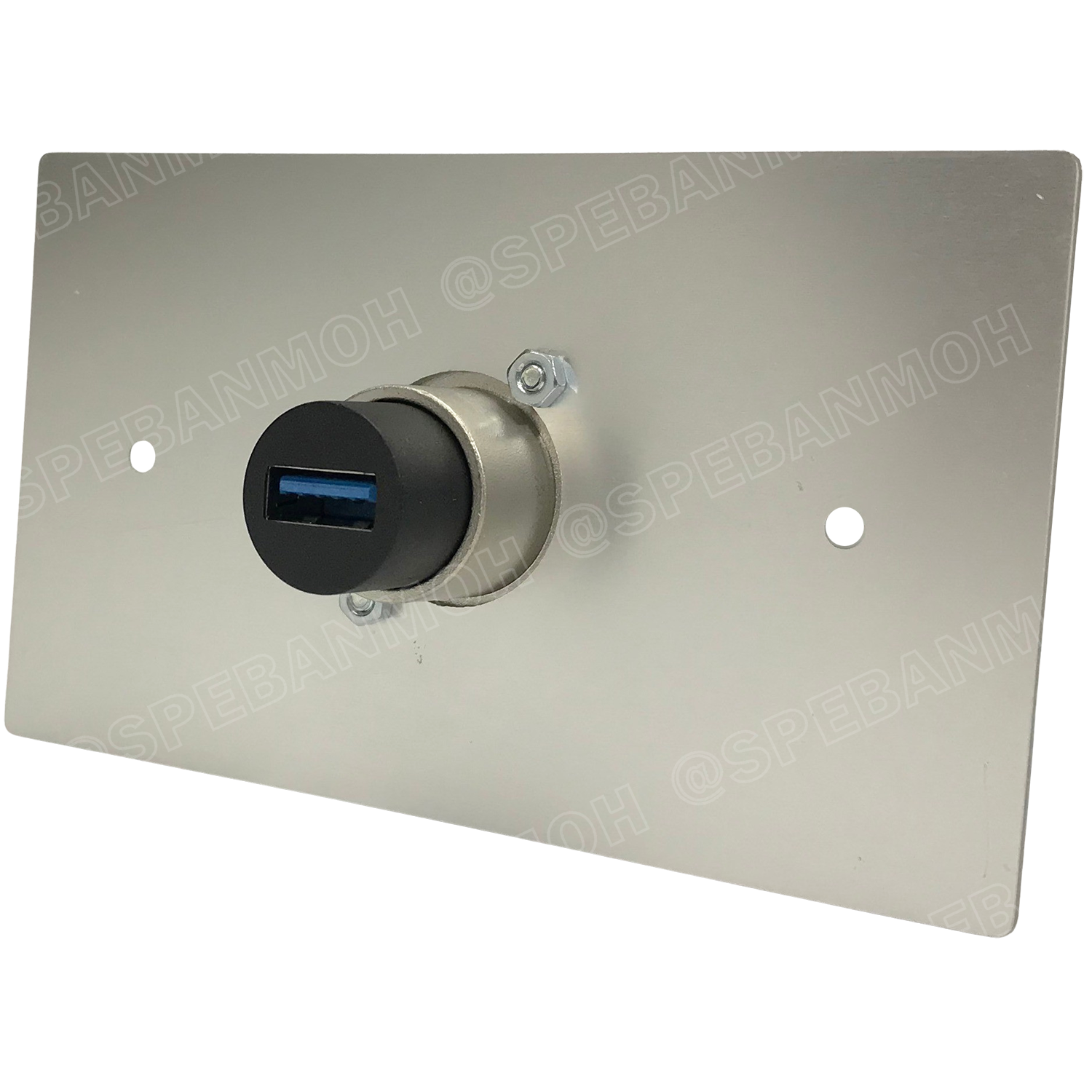 [ 1ชุด ] AMW-USB-01P ชุดเพลทแอมฟีนอล Amphenol Audio / Video Outlet Panel for USB 1 Port With Connector USB เพลท 1ช่อง USB เพลทแอมฟินอล คอนเน็คเตอร์ AC-USB3-AA ยูเอสบีคอนเน็คเตอร์ Amphenol Plate อุปกรณ์เครื่องเสียง เพลทยูเอสบี