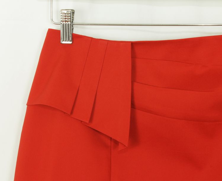 กระโปรงแฟชั่น&ทำงาน กระโปรงทรงสอบ ผ้าคอตต้อนญี่ปุ่นสีส้ม-อมแดง / SK-105