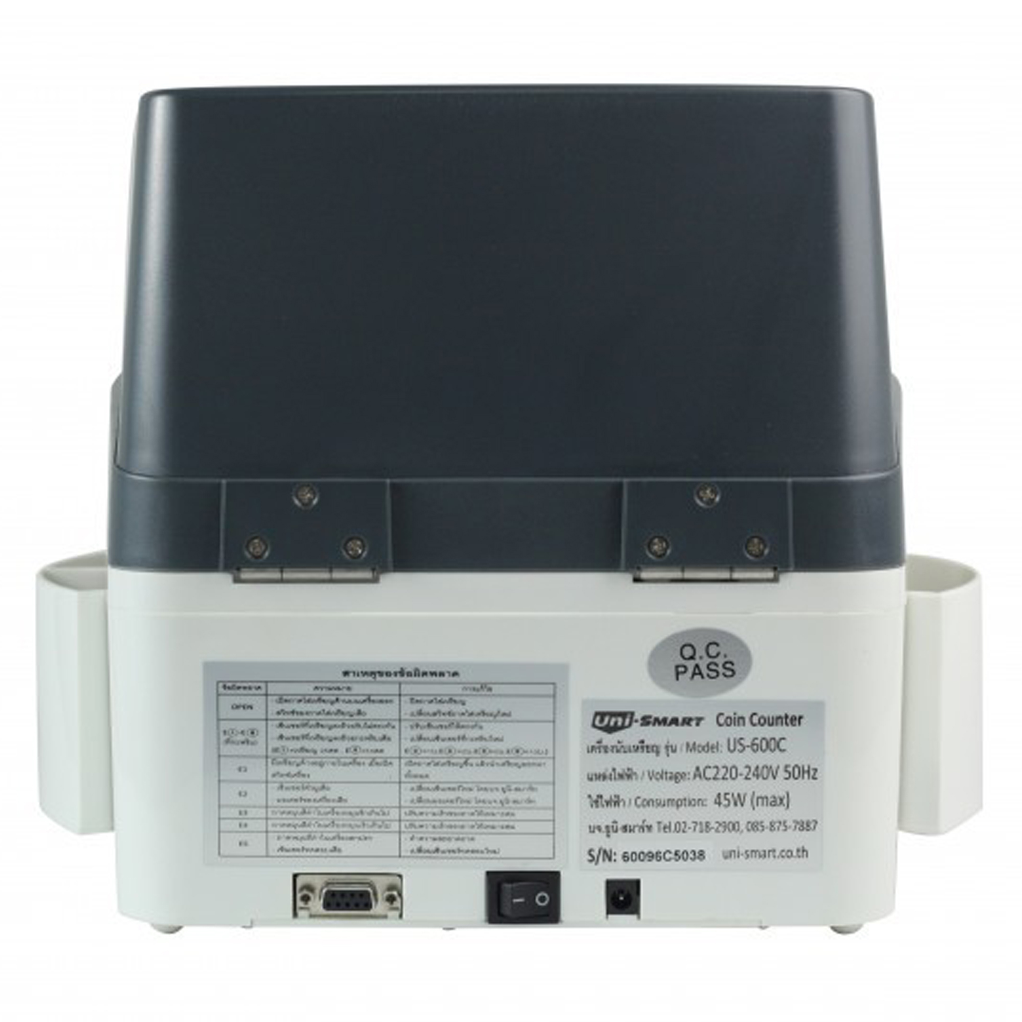 Uni-SMART เครื่องนับเหรียญ คัดแยกเหรียญ Coun counter, Coin sorter รุ่น US-600C