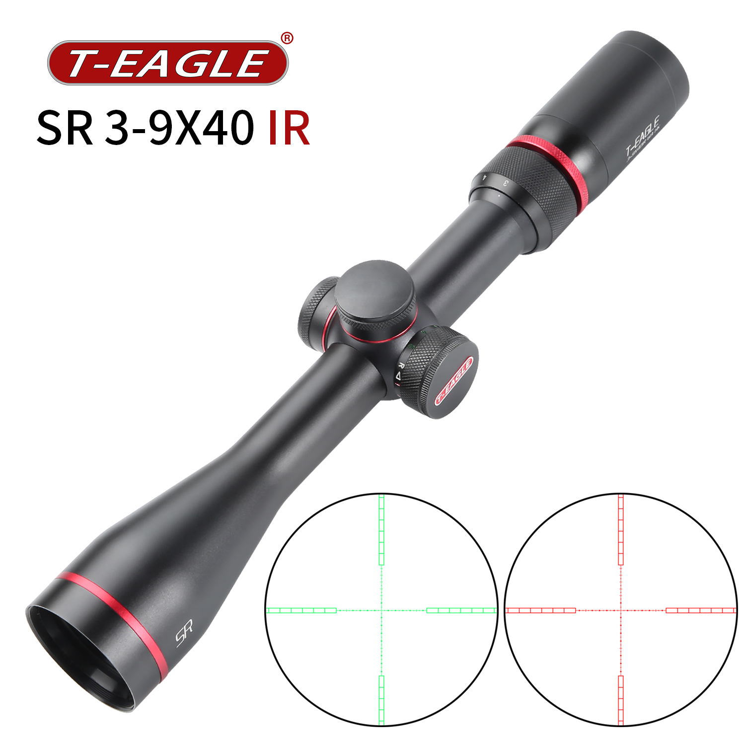 กล้องติดปืน T-EAGLE SR 3-9X40 IR กล้องดีราคาถูก กันน้ำ กันกระแทก