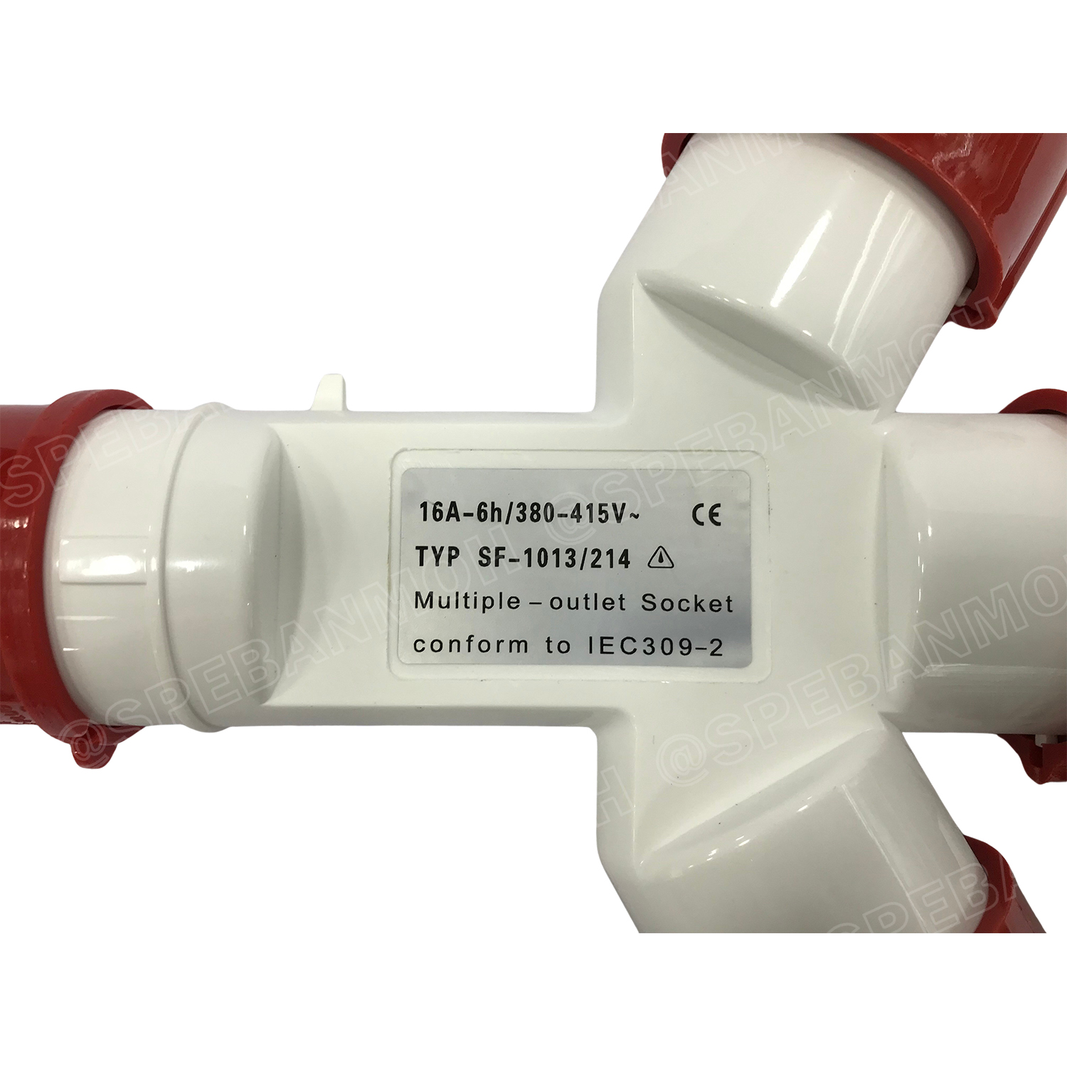 SF-1014 พาวเวอร์ปลั๊ก 3ทาง 4ขา 16A 415V 3P+E IP44 ผู้1 เมีย3 380V Line + Neutral + Ground พาเวอร์ปลั๊ก 16แอมป์ 380โวลต์ ปลั๊กไฟสนาม POWER PLUG MULTIPLE-OUTLET SOCKET ปลั๊กพาวเวอร์สามทาง เข้า 1 ออก 3 3P+E 16A 220VAC ปลั๊กอุตสาหกรรม ปลั๊กพาวเวอร์สามทาง 380V