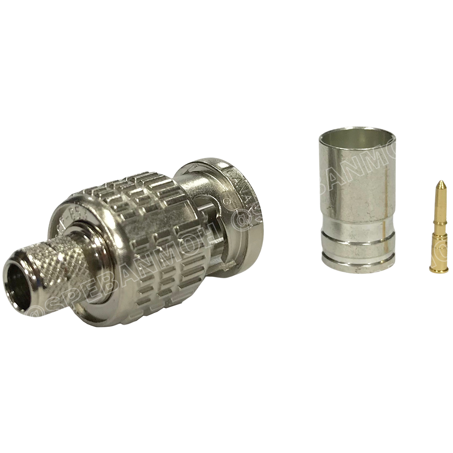 [ 1ชิ้น ] BCP-B53 75 Ohm BNC Connector for L-4.5CHD บีเอ็นซีคานาเร่ 75โอห์ม บีเอ็นซี 75Ohm BNC Connector บีเอ็นซี คอนเนคเตอร์ Canare BCP-B53 75 Ohm BNC Crimp Plug