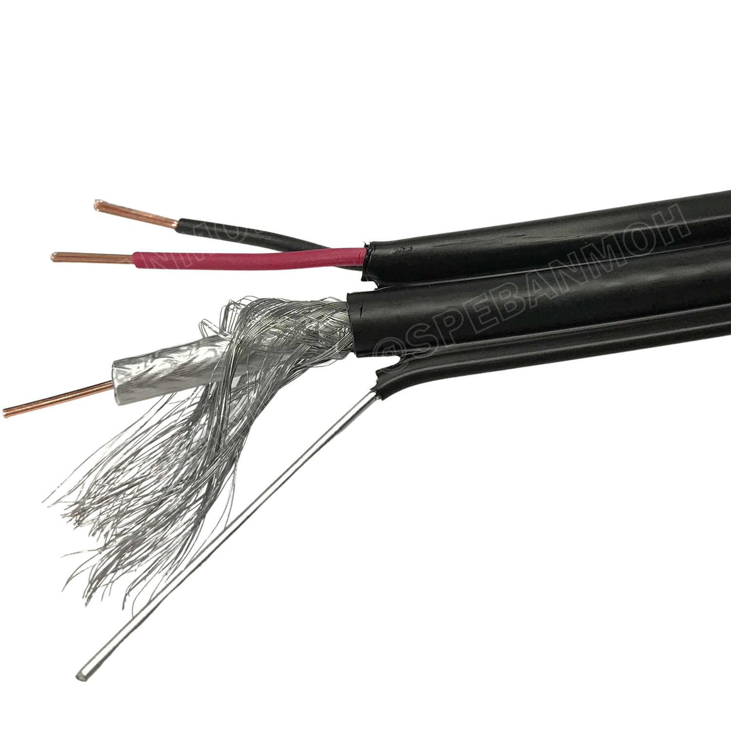 [ 100 เมตร ] CB-0106AMWA สายโคแอกเชียล RG6/U Outdoor 95% Shield ภายนอก + พาวเวอร์ + สลิง ชีล95% 75ohm ทองแดงแท้ Copper Wire สายสัญญาณ สายเสาอากาศทีวี สายวิทยุสื่อสาร สำหรับทีวีและกล้องวงจรปิด