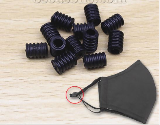 ตัวปรับสาย ทำจากพลาสติก ขนาด 10x6 มม. รู 4.5 มม. แพ็ค 50 ชิ้น สีขาว สีดำ