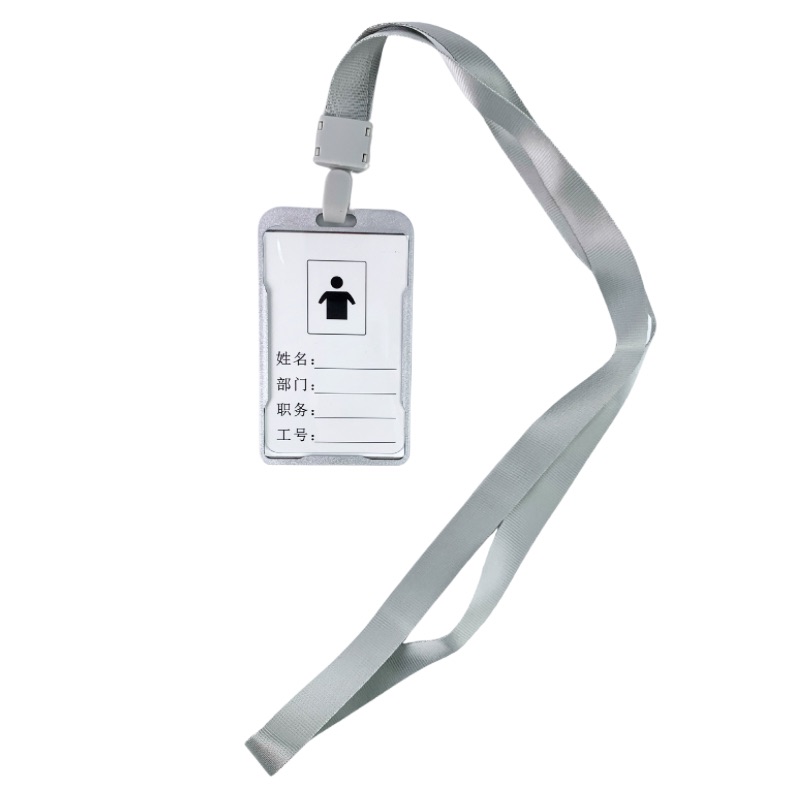 ป้ายชื่อ ป้ายคล้องคอ ป้ายห้อยคอ แบบโลหะ แนวตั้ง ขนาด 5.8 x 9.7 cm