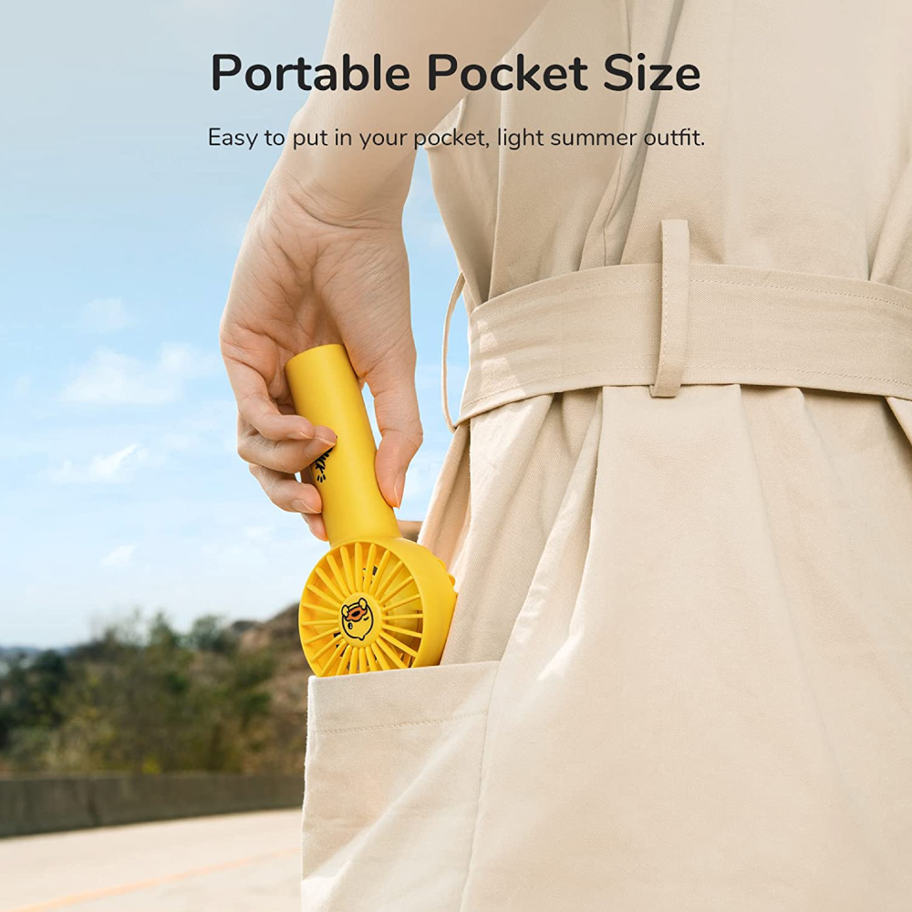 Jisulife FA20 Pocket Mini Fan B-DUCK พัดลมพกพา สามารถปรับระดับความแรงได้ 3 ระดับ ประกันศูนย์ 6 เดือน