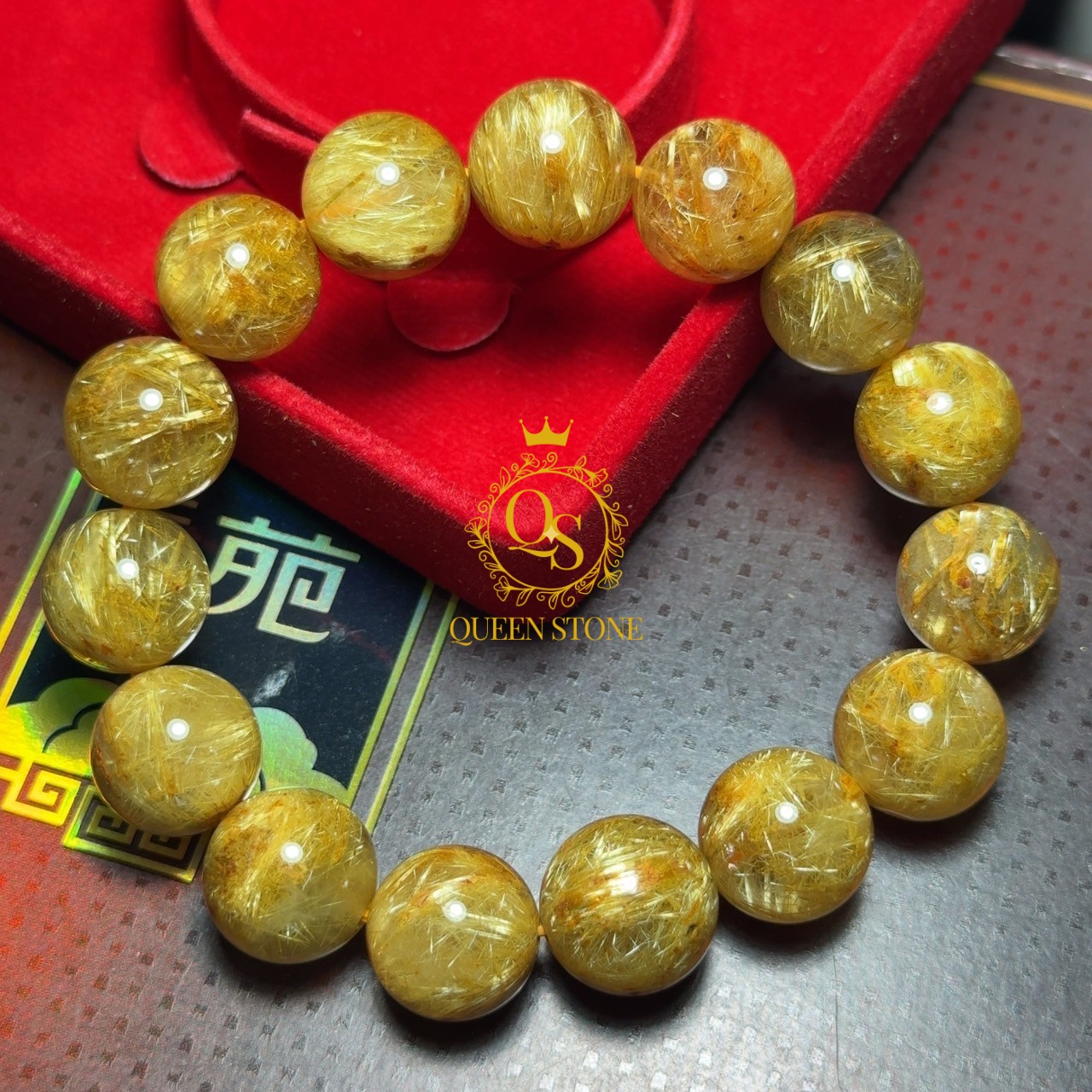 ไหมทองจักรพรรดิ 14 มิล ราชาแห่งความร่ำรวย โชคลาภหนักๆ เจรจาค้าขาย (Super Premium Rare)