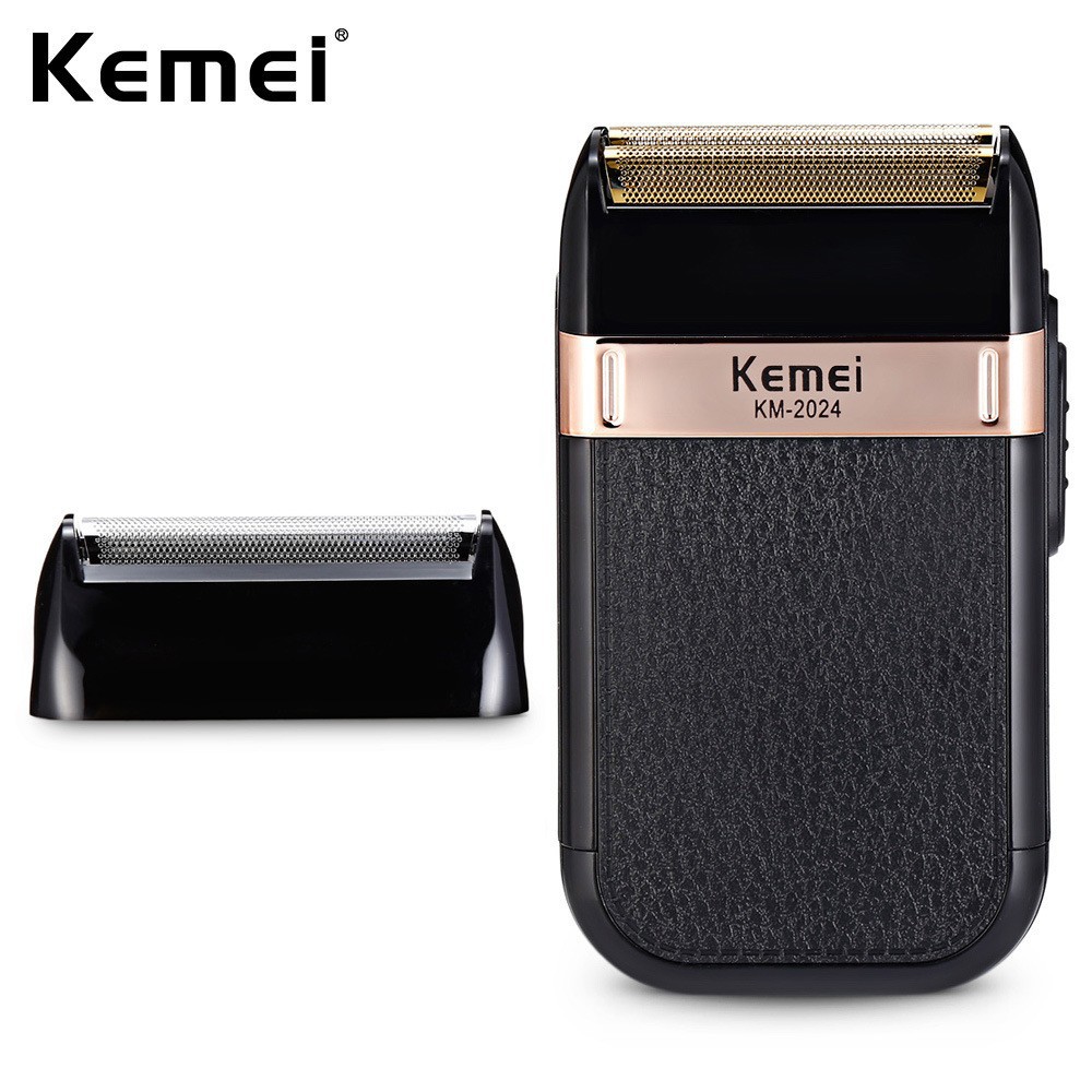 เครื่องโกนหนวด Kemei KM-2024 เครื่องเล็ก กระทัดรัด เก็บตอเกลี้ยง ละเอียด ใช้งานง่าย พกพาสะดวก หัวฟรอย 2 ชั้น
