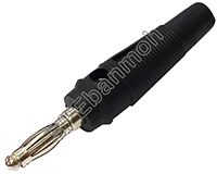 [ 5ชิ้น ] ปลั๊กกล้วย/บานานา BNN-004 (Banana plug nickel plate) นิกเกิล สีดำ / BLK