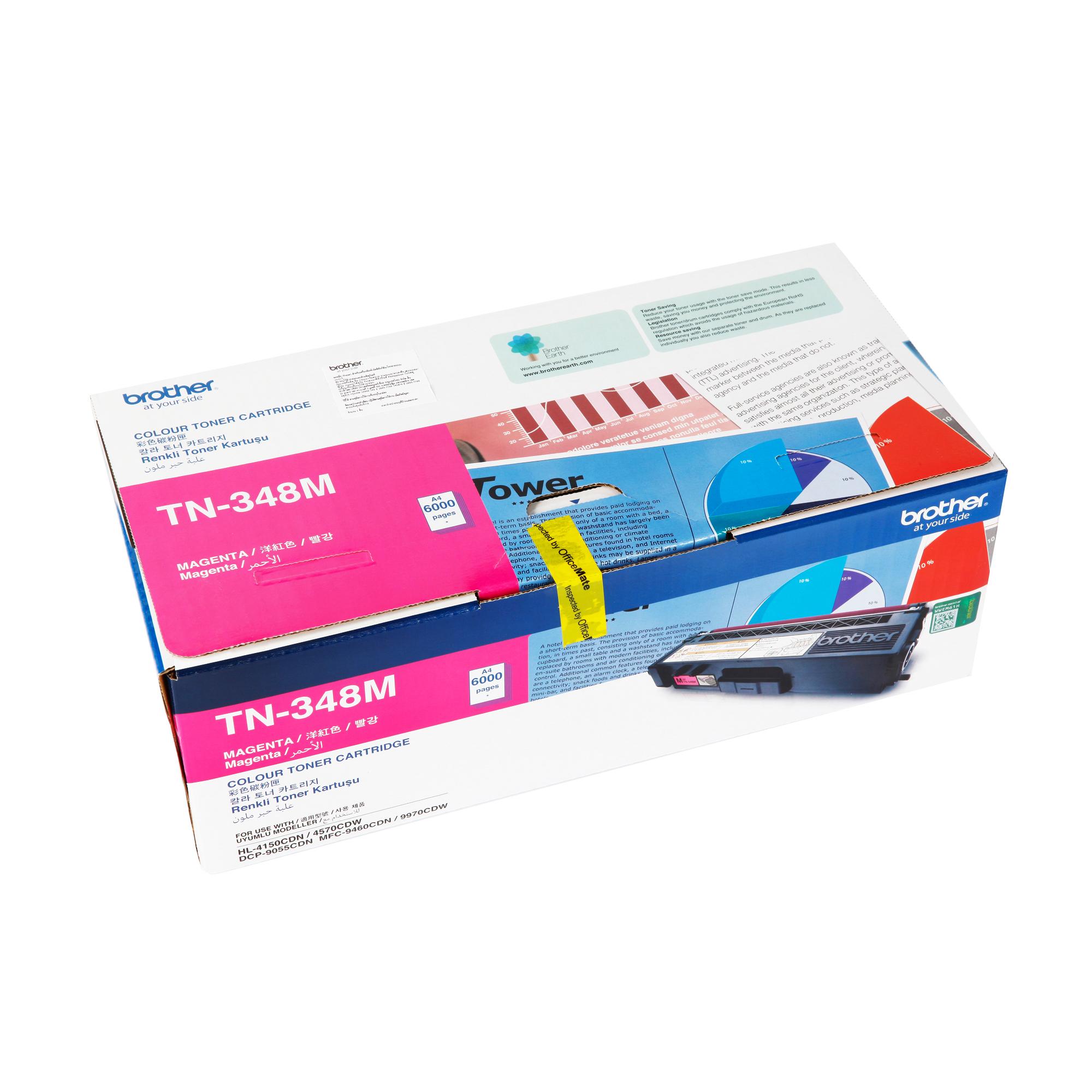 ตลับหมึกโทนเนอร์ TN-348M แดง Brother
