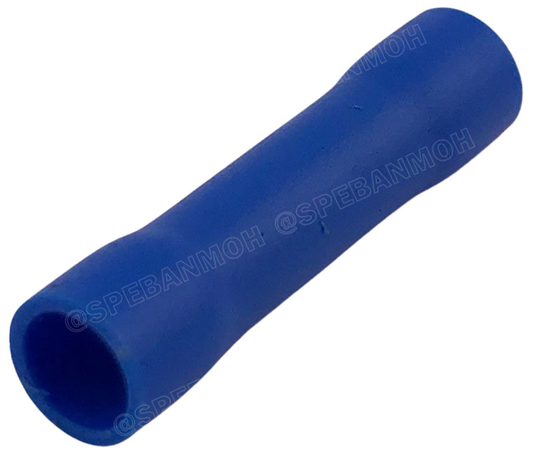 [ 100 ตัว/ถุง ] BV 2 สลิปหุ้มต่อกลาง หุ้มฉนวน สีน้ำเงิน Blue สำหรับสาย 1.5-2.5 mm2 16-14awg สลิปต่อสาย สลิปต่อสายไฟ Crimping Terminal เทอร์มินอลต่อลาง เทอร์มินอลต่อสาย ขั้วต่อสายไฟ สลิปกลางทาง ตัวต่อสาย หุ้มฉนวน ข้อต่อสายแบบย้ำ Crimp Sleeves