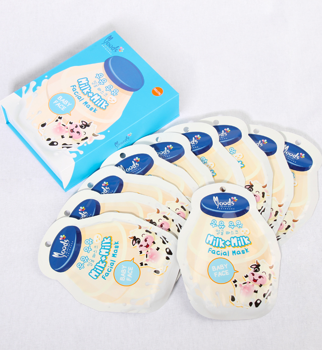 MOODS มาส์คนมเกาหลี สูตรน้มม..นม ดับเบิ้ลมิลค์โปรตีน สำหรับผิวแห้งมาก