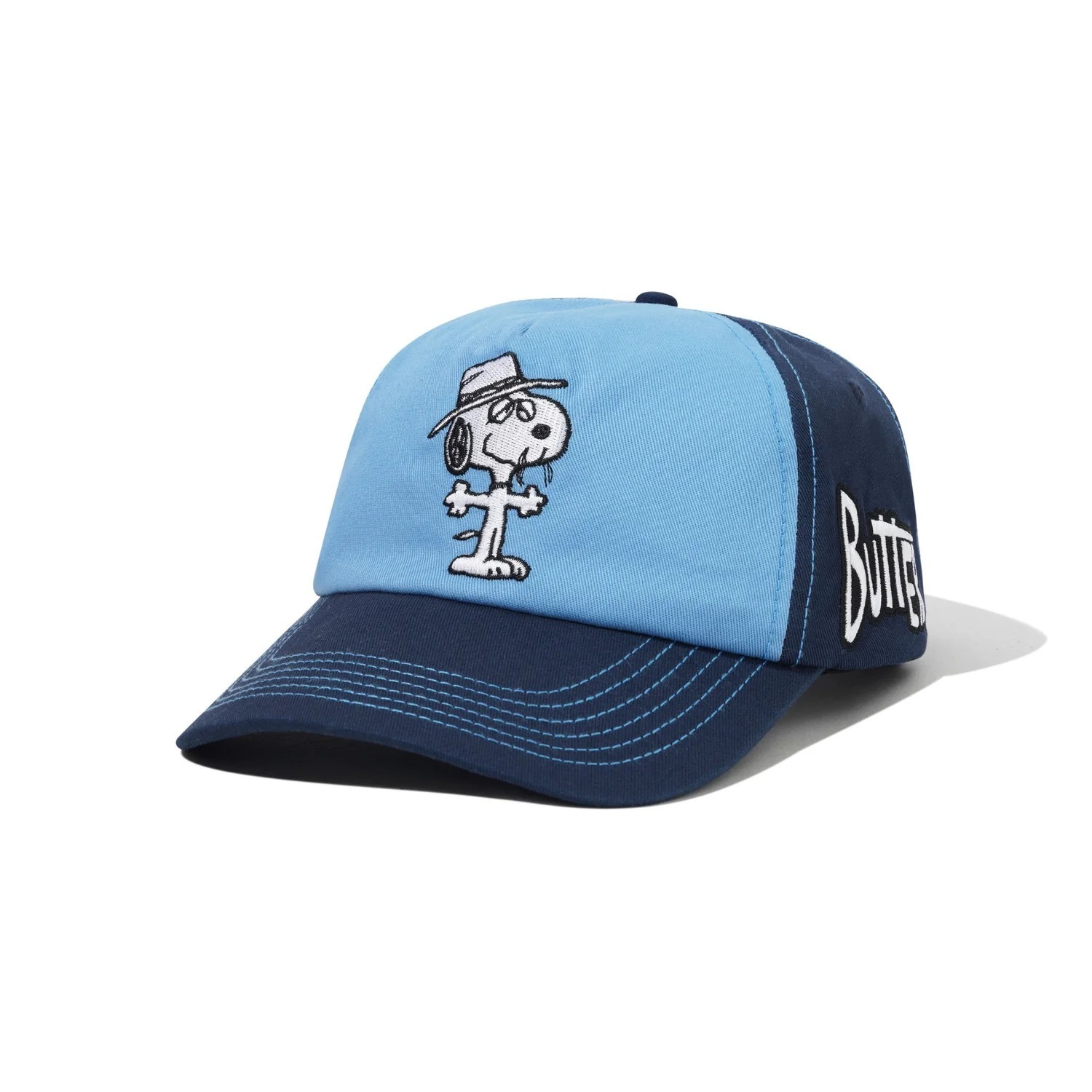 Peanuts X Butter Goods Spike 5 Panel Cap Navy/Light Blue