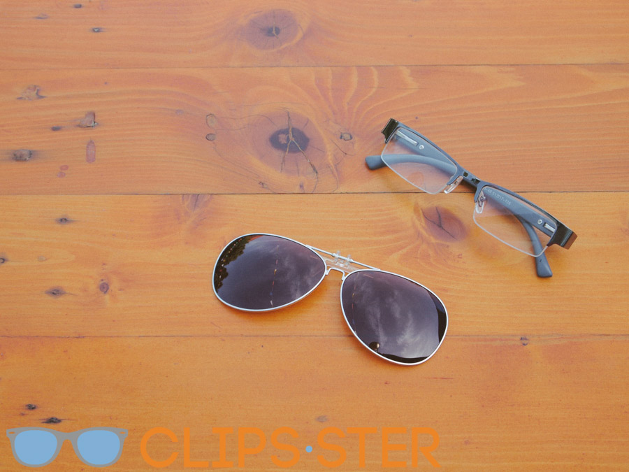 คลิปออนกันแดด Clipsster รุ่น Aviaster เลนส์น้ำตาล กรอบเงิน