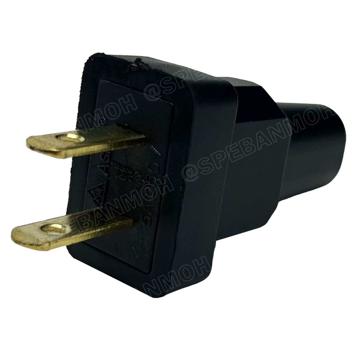 [ 5ชิ้น ] ACP-R003 ปลั๊กยาง ตัวผู้ 2ขาแบน AC Power Plug ท้ายห่วง 5A 250V ปลั๊กตัวผู้ 2ขาแบน ต่อสาย AC Plug 2P 5แอมป์ 220โวตต์ Male Ac Plug ปลั๊กยาง 2ขา ปลั๊กเสียบขาแบน Male Plug 2แบน ปลั๊กตัวผู้ต่อสาย