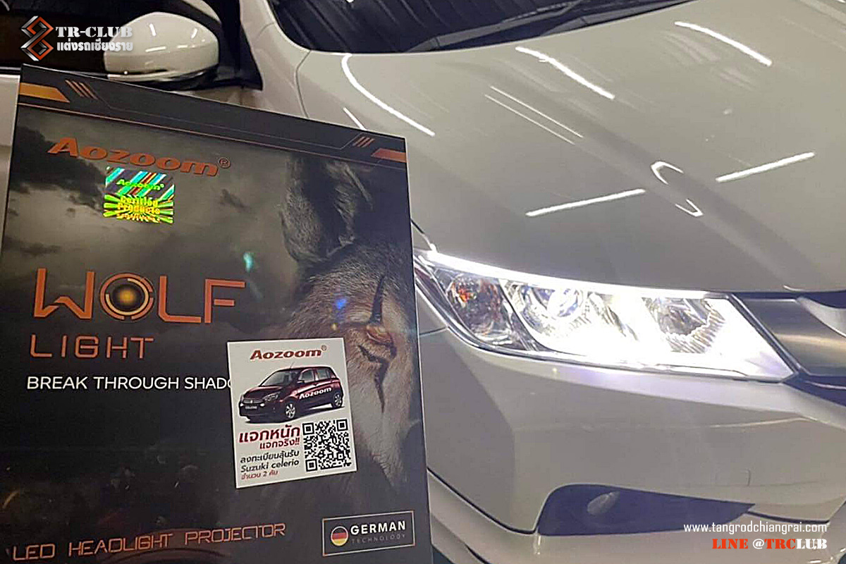 ไฟหน้าโปรเจคเตอร์ LED รุ่น WOLF LIGHT ( BI BEAM LED ) AOZOOM