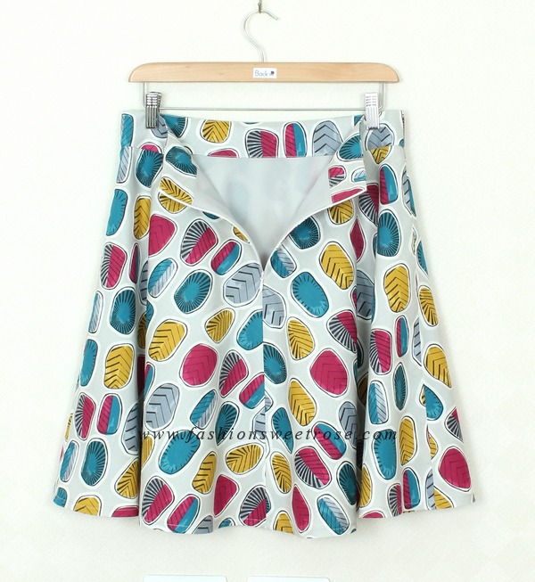 SK-316 กระโปรงแฟชั่น&ทำงาน ทรงย้วย ผ้าคอตต้อนญี่ปุ่นพิมพ์ลายกราฟฟิกหลากสี