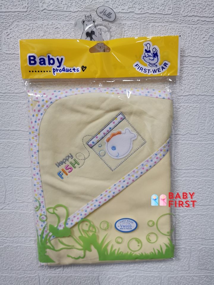 ผ้าห่อตัวและห่มตัว เนื้อคอตตอน100% 30*30นิ้ว