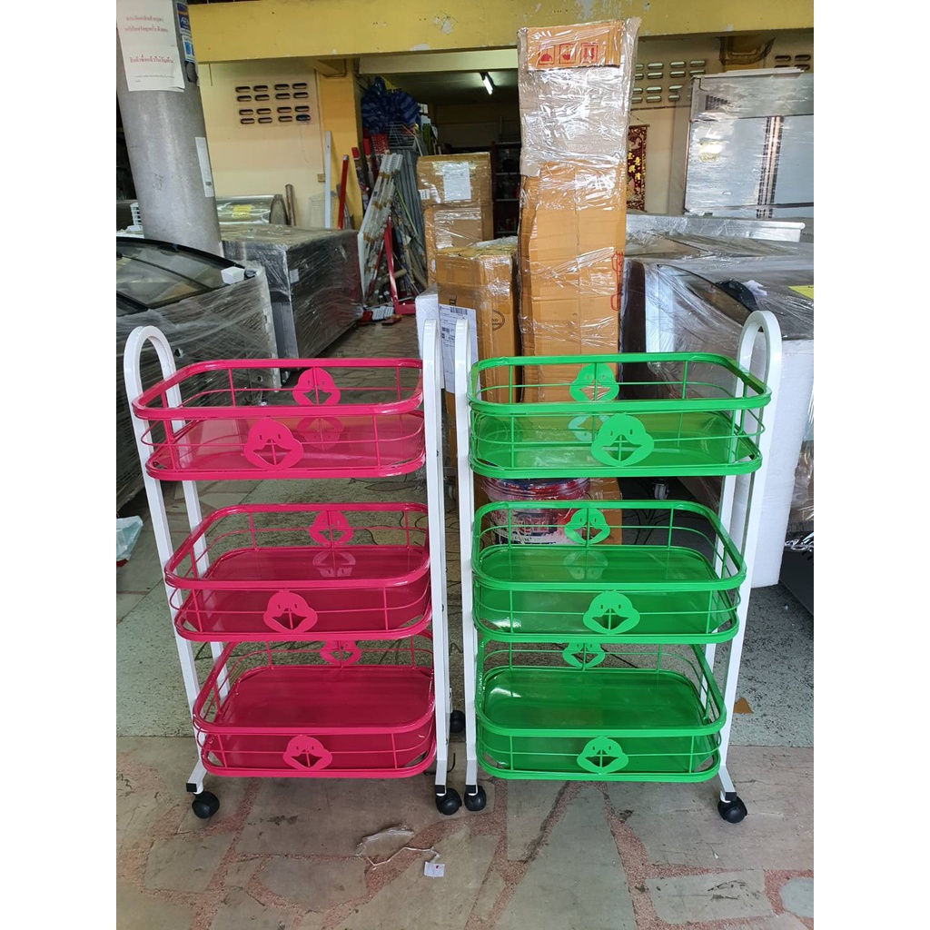ชั้นวางอเนกประสงค์ รุ่นรั้ว 3ชั้น ขนาด 30x48x93cm. มีล้อเลื่อน ชั้นวางของ ชั้นวาง ชั้นใส่ของ ชั้นมีล้อเลื่อน