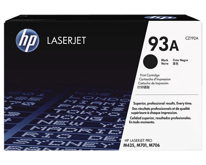 ตลับผงหมึกแท้ HP 93A Black CZ192A Original LaserJet Toner Cartridge สีดำ