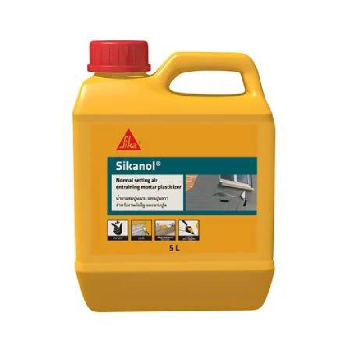 น้ำยาผสมปูนฉาบ แทนปูนขาว Sikanol 5L