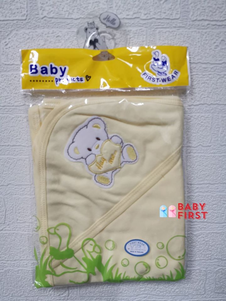 ผ้าห่อตัวและห่มตัว เนื้อคอตตอน100% 30*30นิ้ว