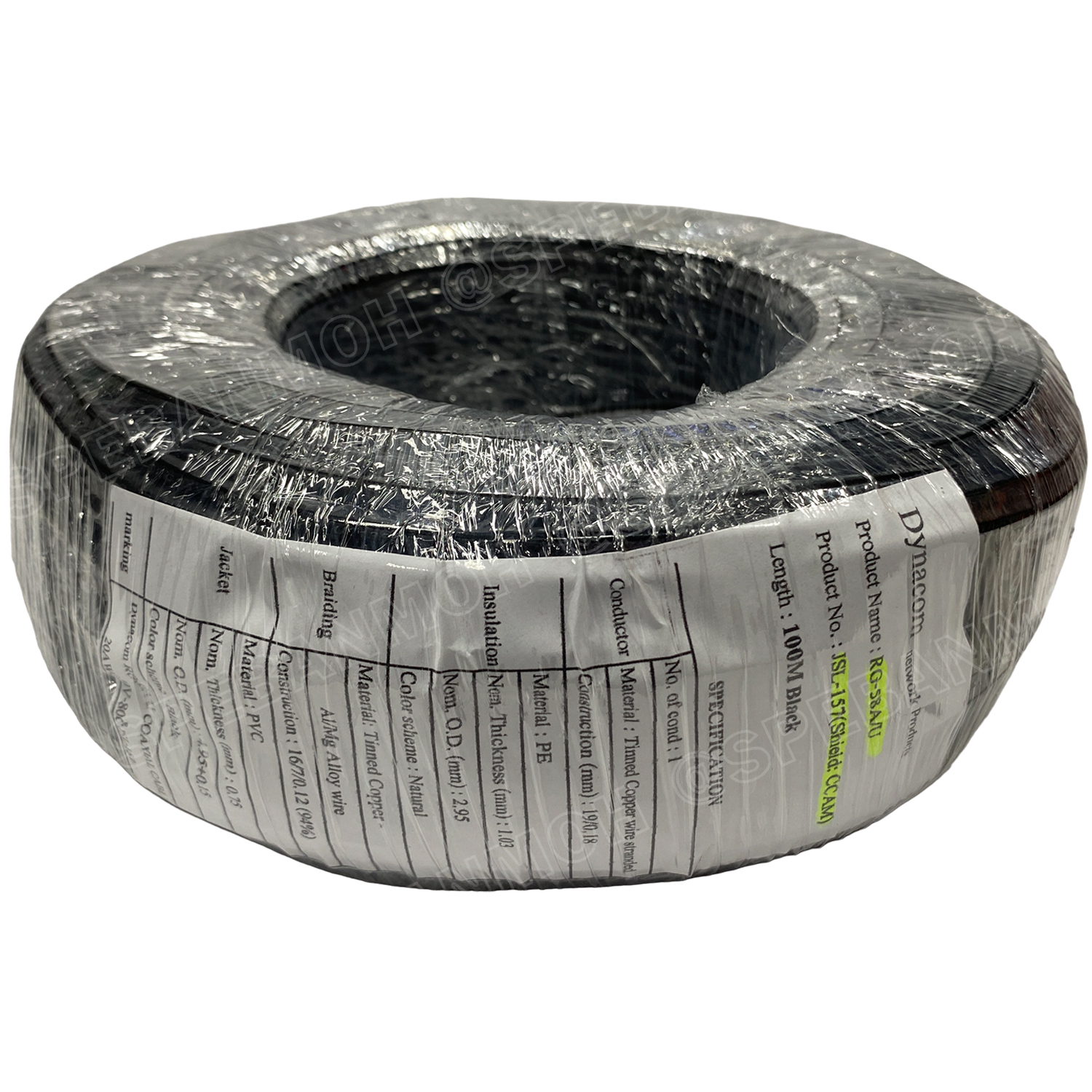 [ 2เมตร ] JSL-157 สาย RG58 A/U สายโคแอกเชียล Coaxial Cable สายโคแอ็ก 50Ohm สายสัญญาณ 20AWG ทองแดงแท้ เคลือบดีบุก ชีล CCAM ไดน่าคอม Dynacom สายสัญญาณมีชีลถัก สายสัญญาณ วิทยุสื่อสาร สายอากาศ UL1354 30V 80องศา