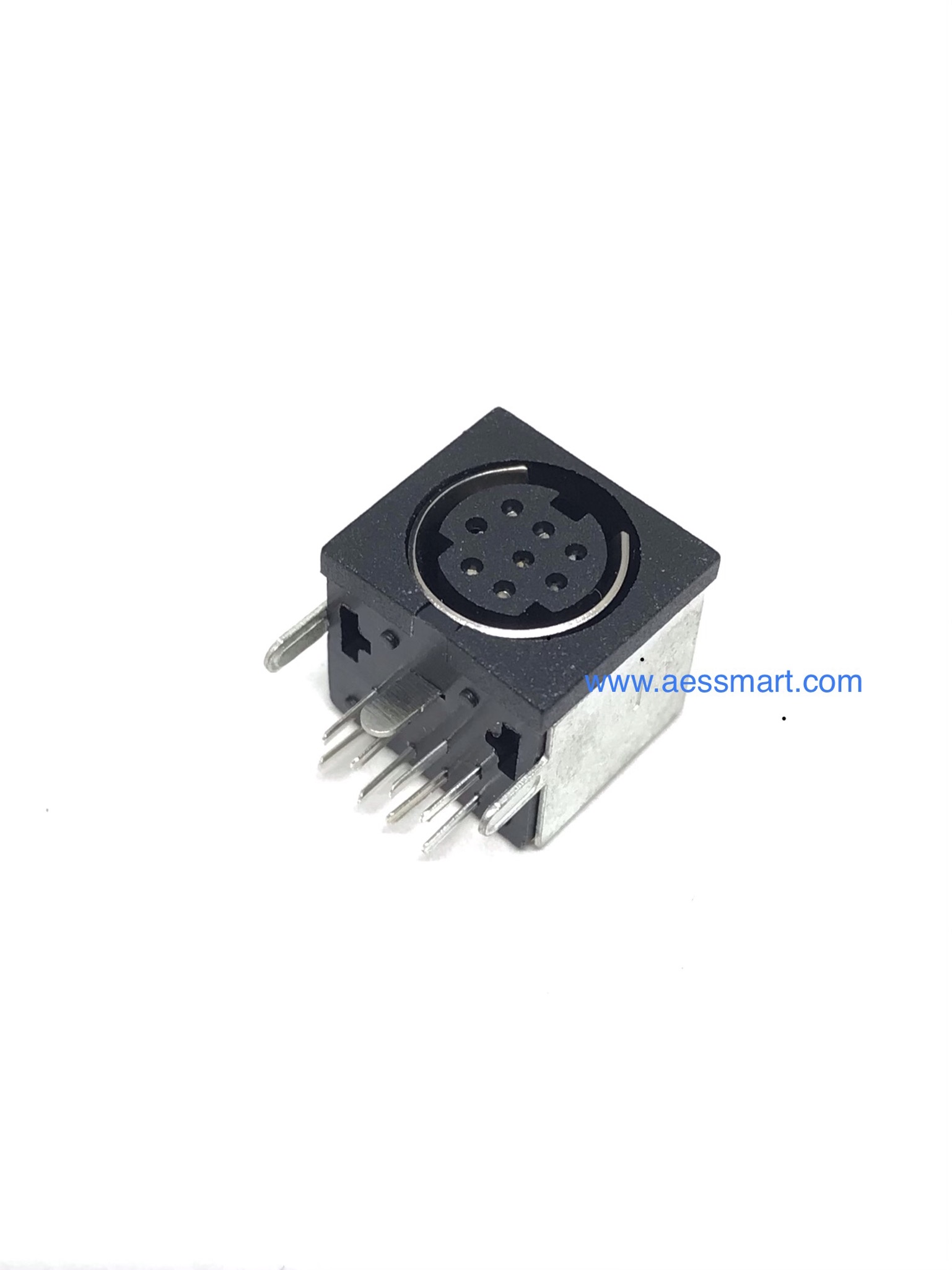 MDJ8DM-01L/RH : Mini Din Jack Dip R/Angle 8pins