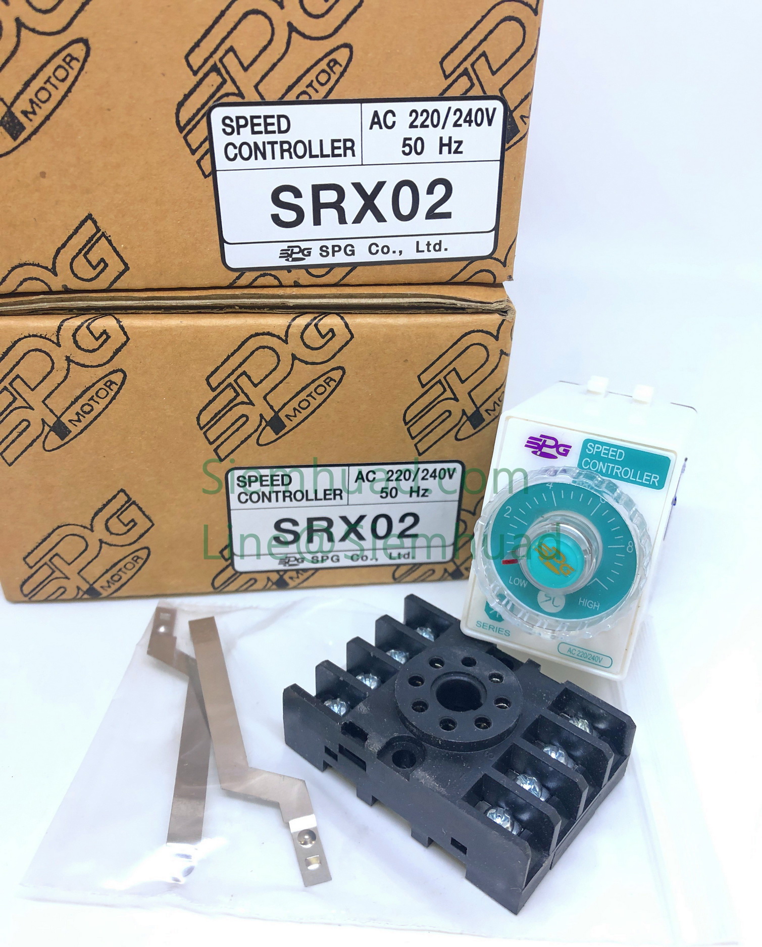 เครื่องควบคุมความเร็วมอเตอร์ Speed Controller (SPG) SRX02 AC220/240V 50HZ 0.35~1.2A