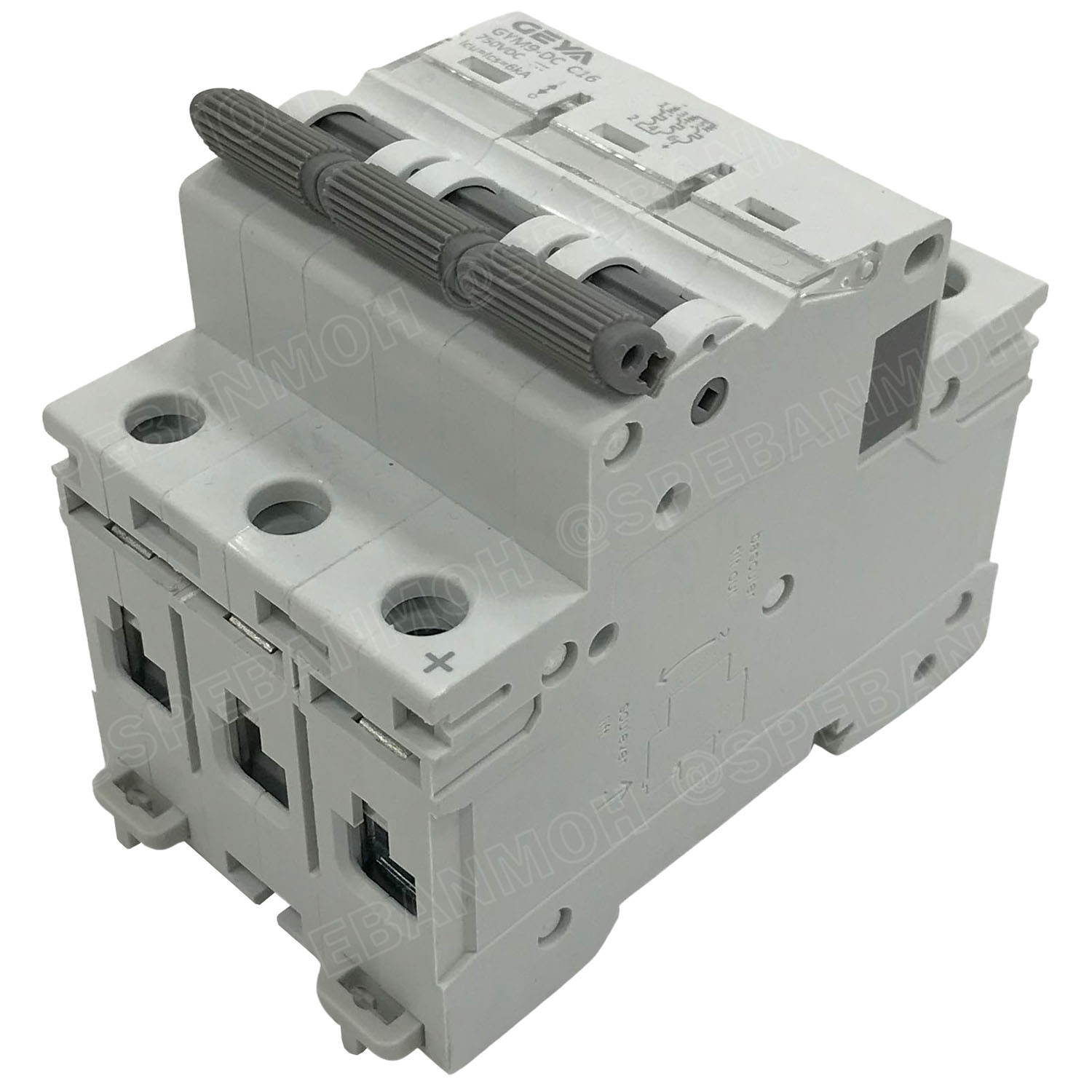 [ 1 ชิ้น ] GYM9-63DC-3P 20A เบรกเกอร์ ดีซี 3 โพล 3 Pole DC Breaker 750 VDC DC Circuit Breaker 3P สำหรับงาน solar cell เบรกเกอร์ไฟฟ้าโซลาร์เซลล์ DC ป้องกันกระแสเกิน ใช้ได้กับไฟฟ้ากระแสตรง DC เบรกเกอร์ DC 3P DC Solar Breaker เซอร์กิตเบรกเกอร์ MCB Breaker DC