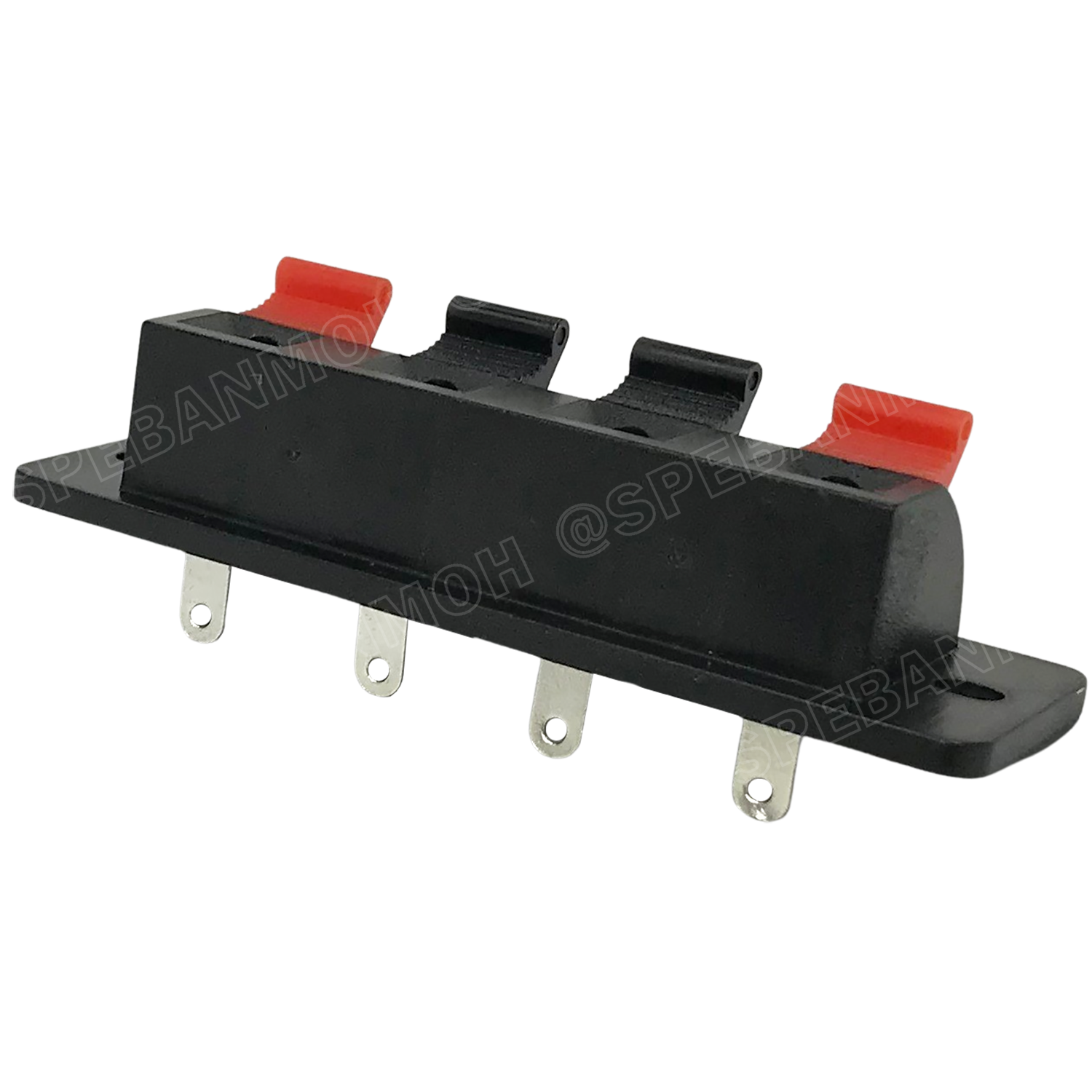 [ 5ชิ้น ] TAB-6520-4P แท็บลำโพง Speaker Terminal 4 Pole แท็ปต่อตู้ลำโพง แบบกด ขั้วลำโพง 4พิน เทอร์มินอลต่อสายลำโพง ขนาด 65.5 x 19.8 mm 4โพล