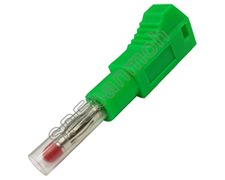 [ 2ชิ้น ] ปลั๊กกล้วย/บานานา (Banana plug )แบบสปริง BNN-013 สีเขียว / GRN