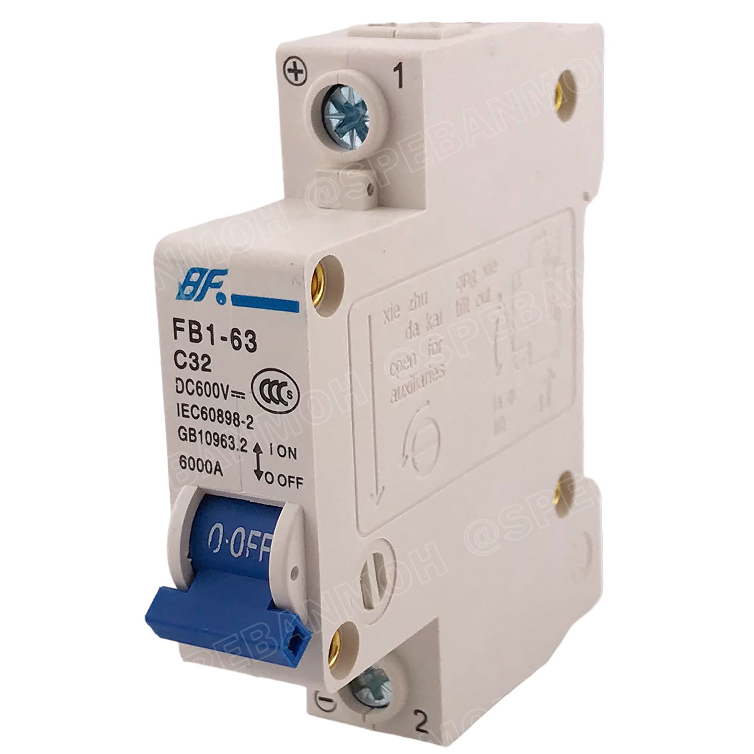 [ 1ชิ้น ] FB1-63-1P 32A BF เบรกเกอร์ ดีซี 1P 32แอมป์ 1Pole DC Breaker 600 VDC DC Circuit Breaker 1P สำหรับงาน solar cell เบรกเกอร์ไฟฟ้าโซลาร์เซลล์ DC ป้องกันกระแสเกิน ใช้ได้กับไฟฟ้ากระแสตรง DC เบรกเกอร์ 1โพล Solar Breaker เซอร์กิตเบรกเกอร์ MCB Breaker