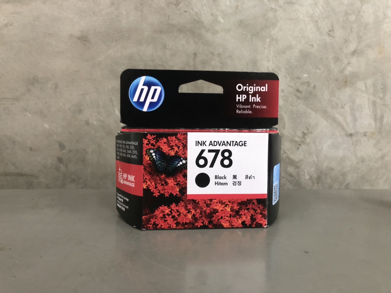 HP 678 Black ตลับหมึกอิงค์เจ็ท สีดำ Black Inkjet Cartridge (CZ107A) หมึกแท้จากศูนย์ไทย