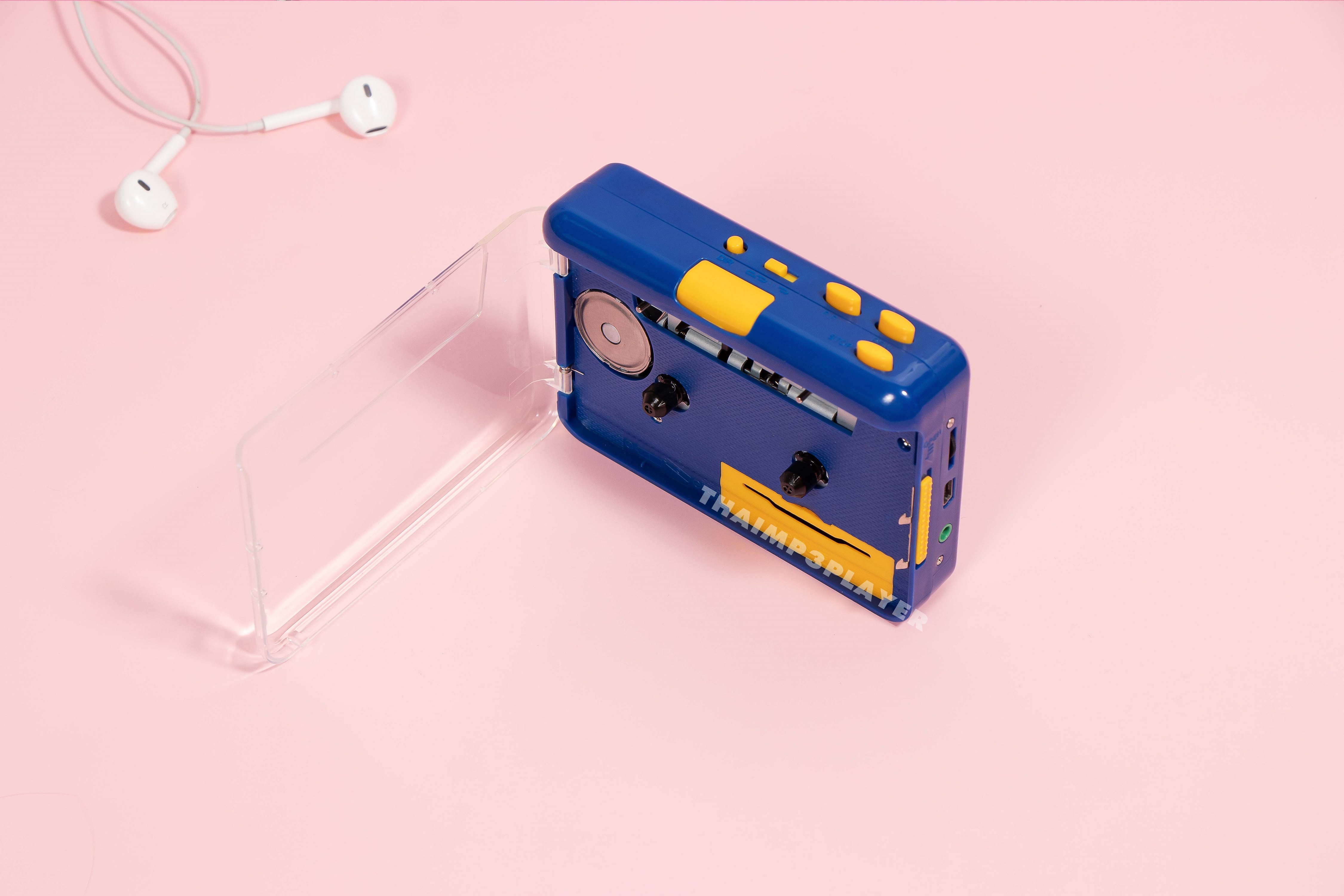 เครื่องเล่นเทปฝาใส มองเห็นเทปข้างใน ฮิตสุด สีสวย เสียงดี แปลงเทปเป็น MP3 ได้ มี Auto reverse