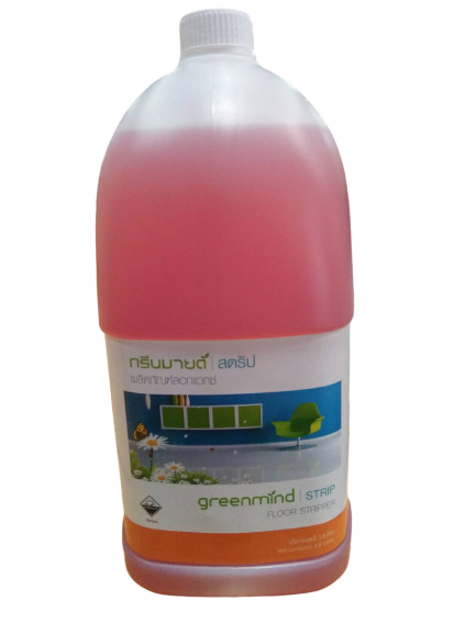 กรีนมายด์ สตริป น้ำยาลอกแวกซ์ 3.8 L 4 แกลลอน ใช้ล้างลอกเคลือบเงาพื้น หรือแวกซ์ ใช้ขจัดคราบน้ำมันและสิ่งสกปรกต่าง ๆ
