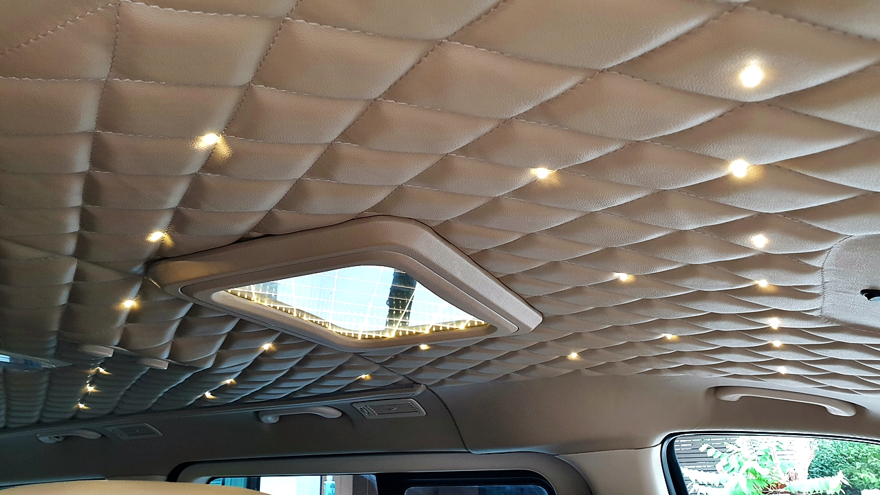 หุ้มหลังคา พร้อมรางไฟ ลายตาราง