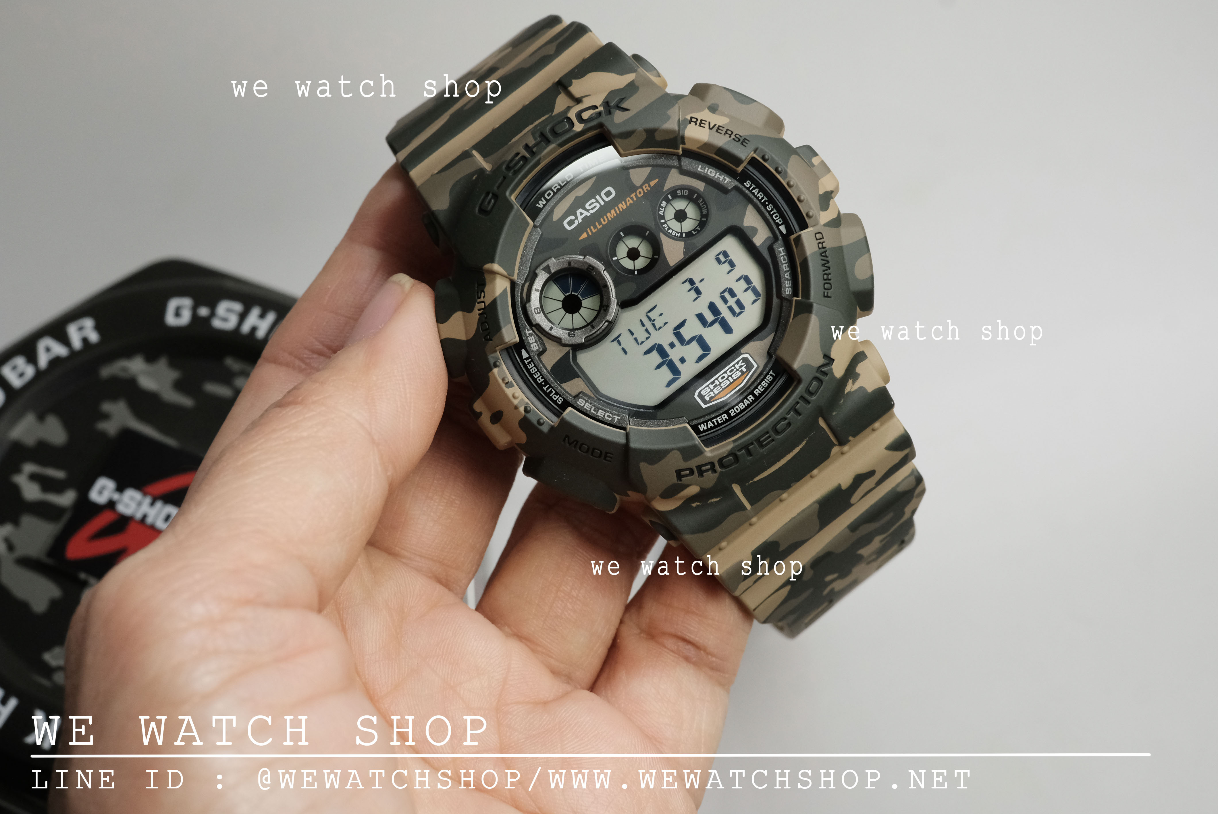 CASIO G-SHOCK รุ่น GD-120CM-5DR สีเขียว น้ำตาล สินค้าของเเท้ รับประกันศูนย์ CMG