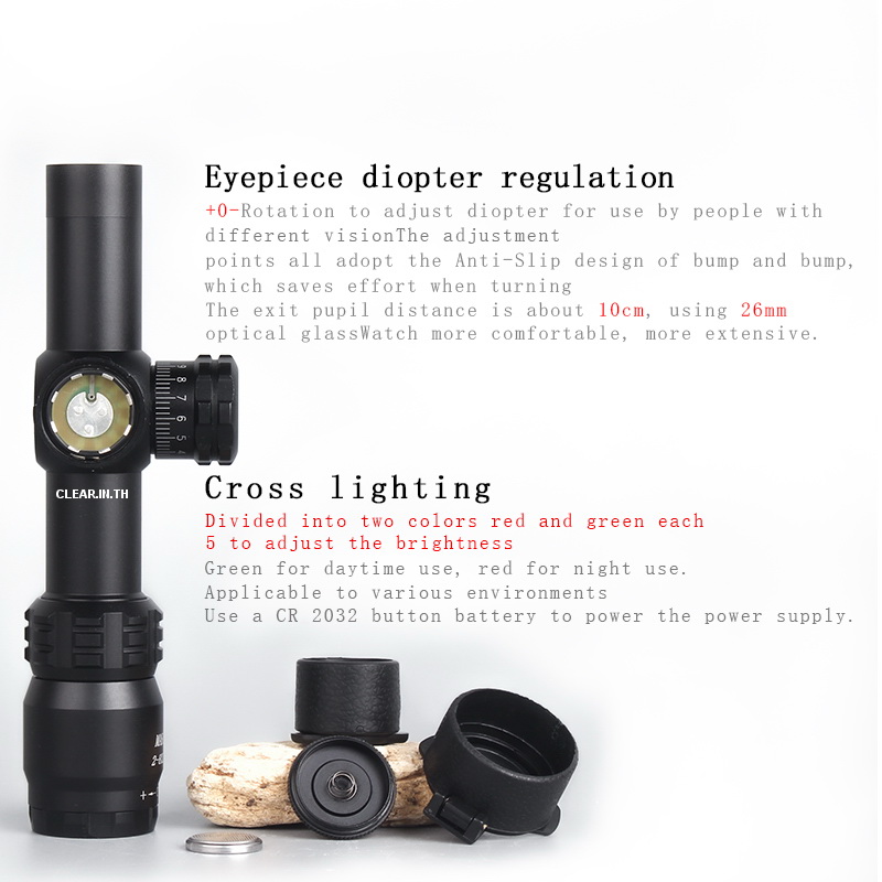 กล้องยิงเร็ว กันน้ำ กันกระแทก MARCH 2-8X20IR