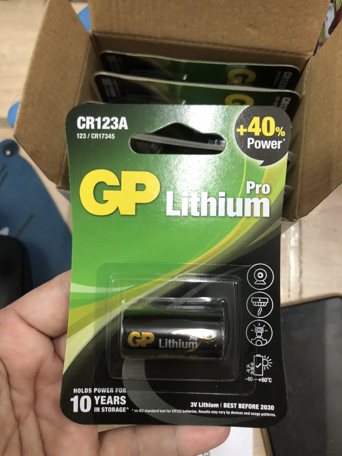 GP ถ่าน Primary Lithium Pro no.CR123 x 1 (CR123A) สินค้าแท้จากศูนย์ไทย