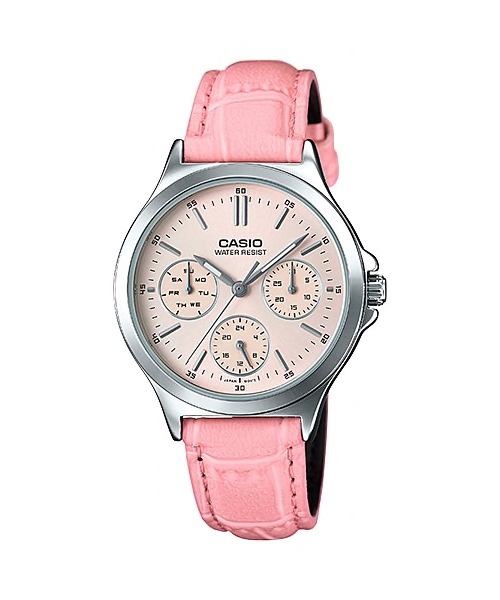 CASIO Standard รุ่น LTP-V300L-4AUDF สีชมพู สายหนัง สินค้าใหม่ ของแท้ รับประกันศูนย์ CMG