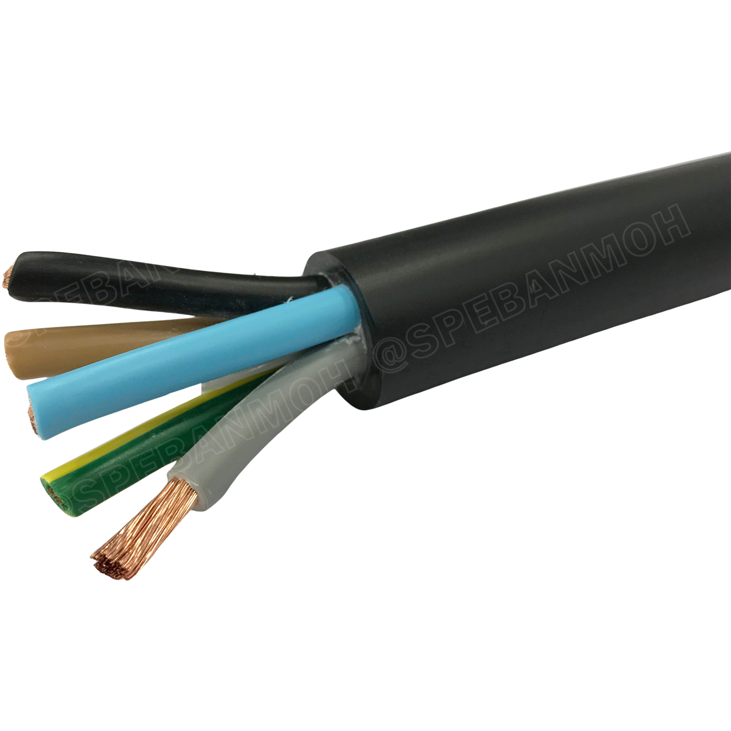 [ 1 เมตร ] VCT-G 4X10.0/10.0 สายคอนโทรลและสายอ่อน 5Gx10 mm2 Flexible annealed copper 4 คอร์ + กราวด์ x 10.0 sq.mm VCT 4C+GRD VCT 5คอร์ VCT 5C X 10.0 สายVCT สายไฟเมน สายไฟบ้าน สายปลั๊ก VCT AC Power Cable สายพาวเวอร์ สายดำ VCT Cable สายไฟ วีซีที กราวด์