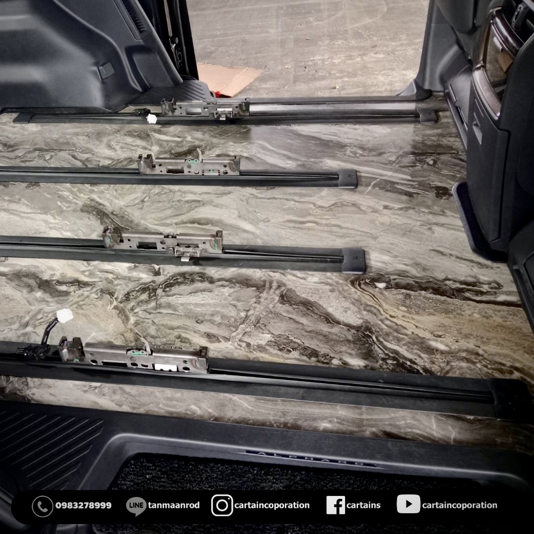 ปูพิ้นลามิเนต หินอ่อนดำเทา alphard 40