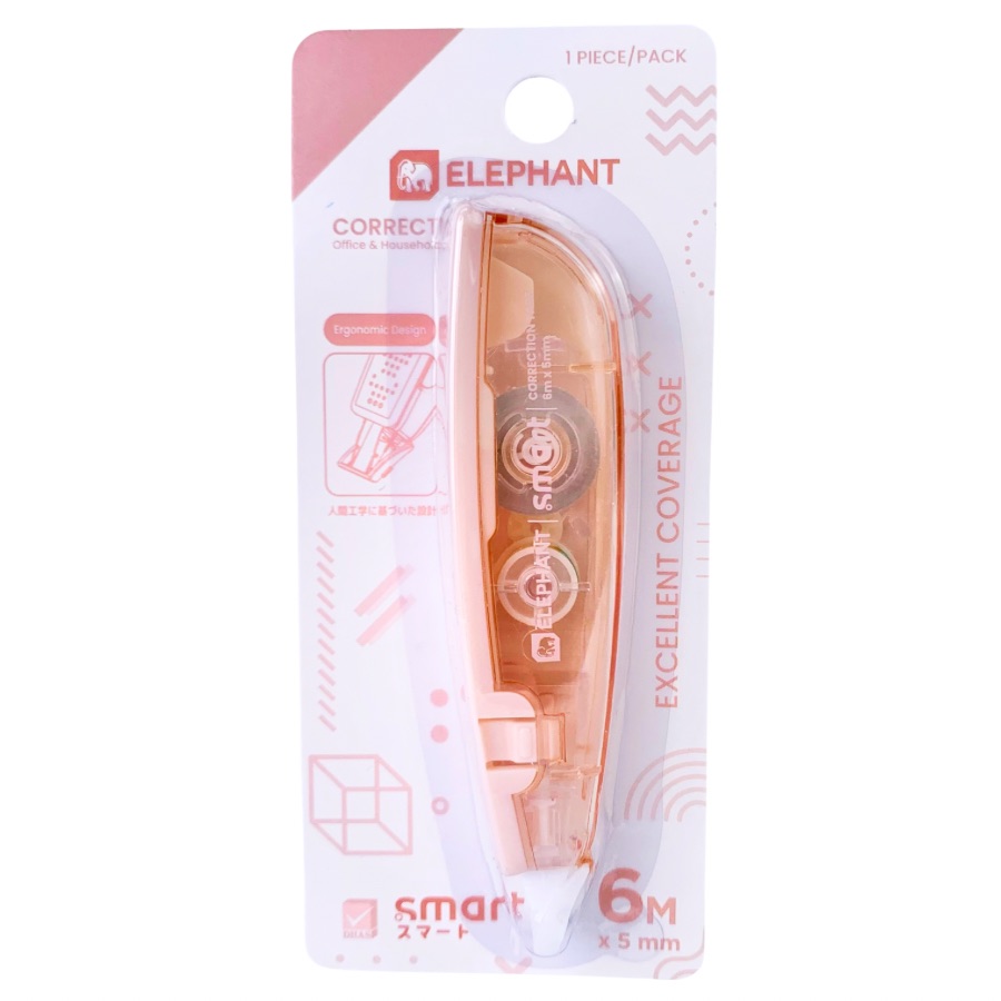 เทปลบคำผิด ตราช้าง รุ่น SMART กว้าง 6 m x 5 mm.