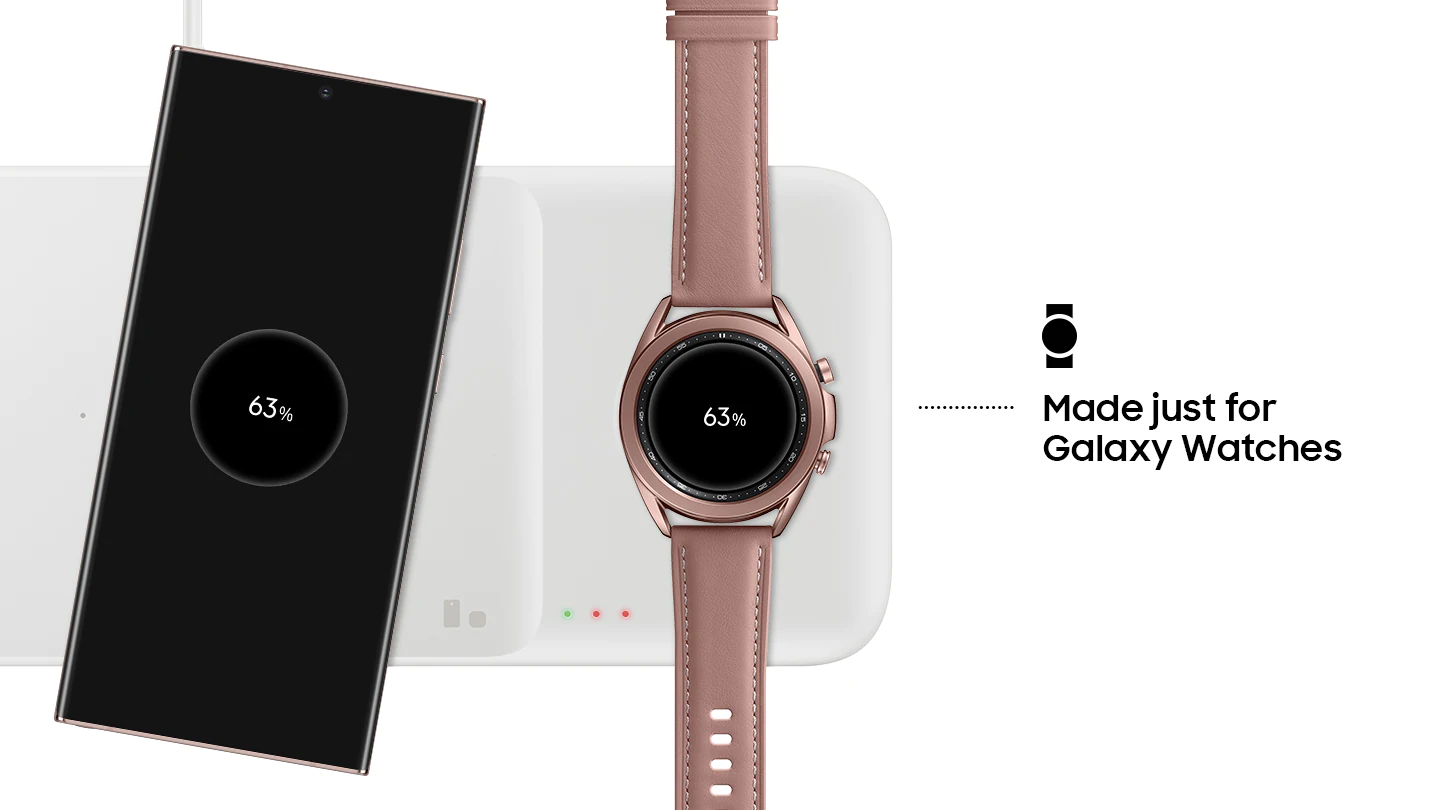 SAMSUNG Wireless Charger Trio (3 in 1) แท่นชาร์จไร้สายที่ชาร์จได้ 3 อุปกรณ์พร้อมกัน สินค้ารับประกัน 6 เดือน